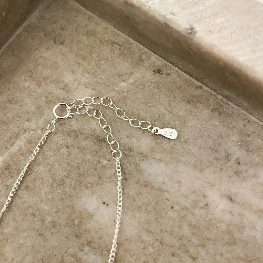 925 Sterling Silver Lariat Cross Necklace Cross Chain Long Drop Necklace - Picture 5 of 6